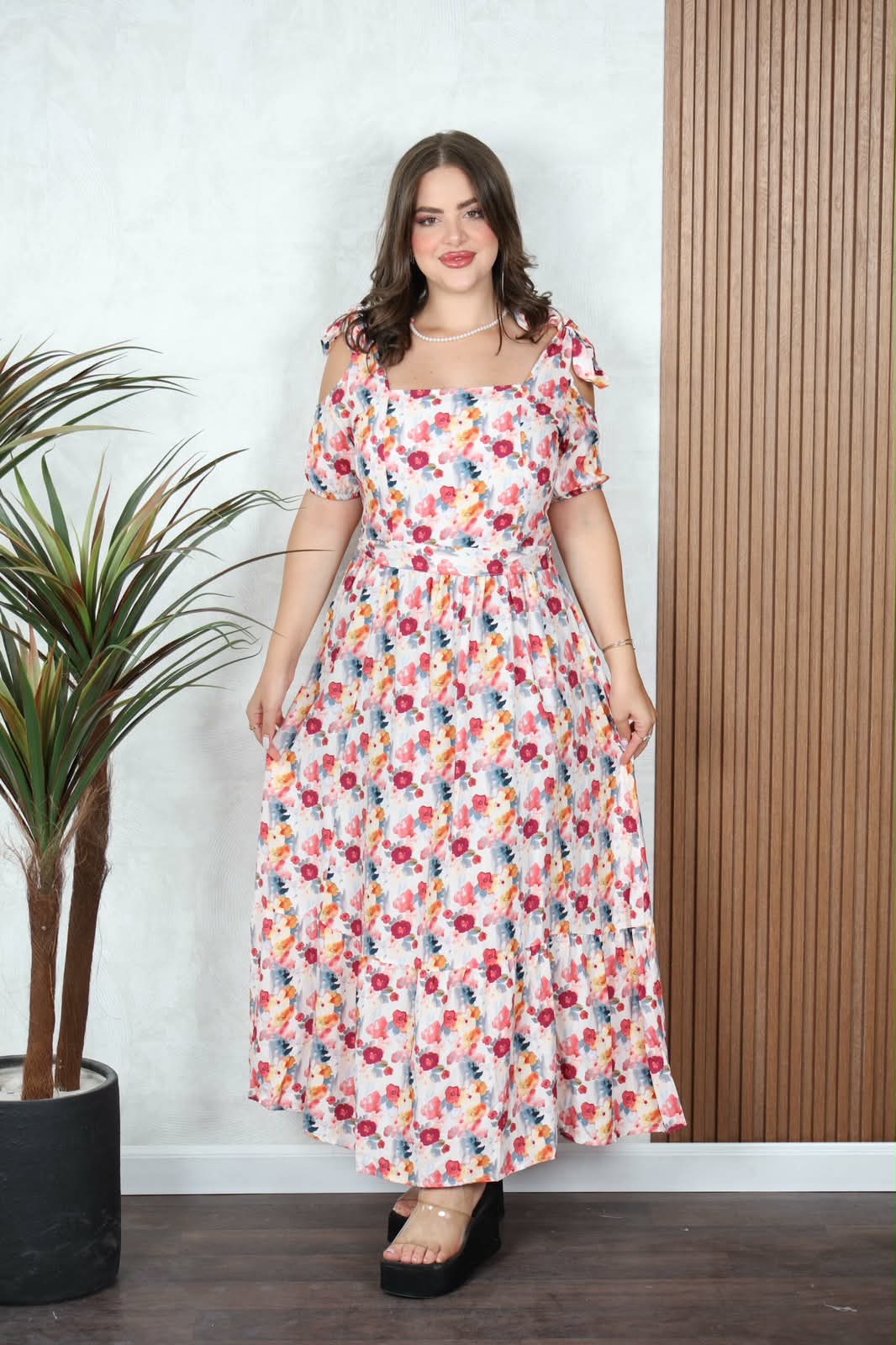 robe avec manche — vue 2